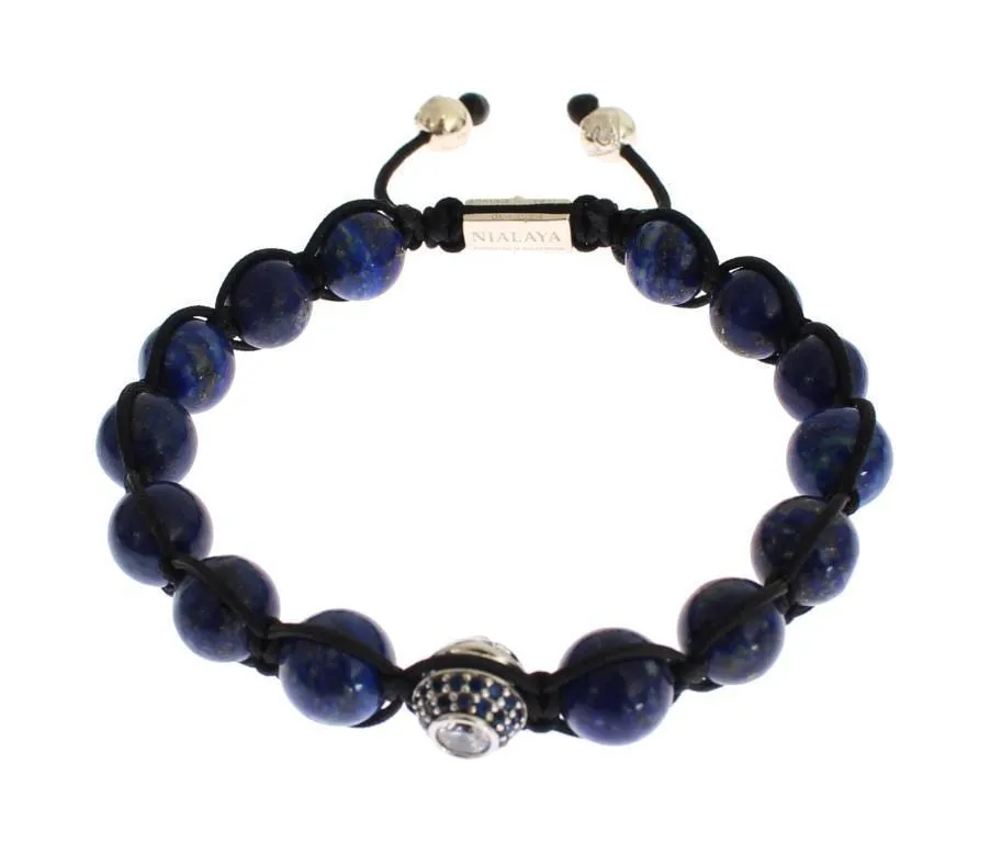 Blue CZ Coral Sterling 925 Silver Bracelet