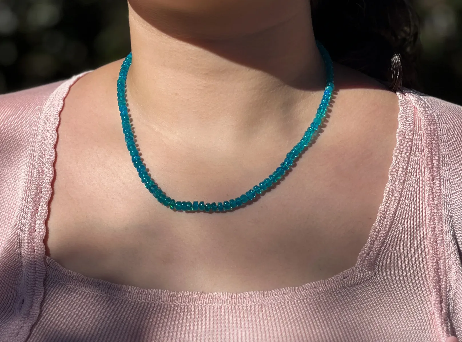 Blue Opal Necklace