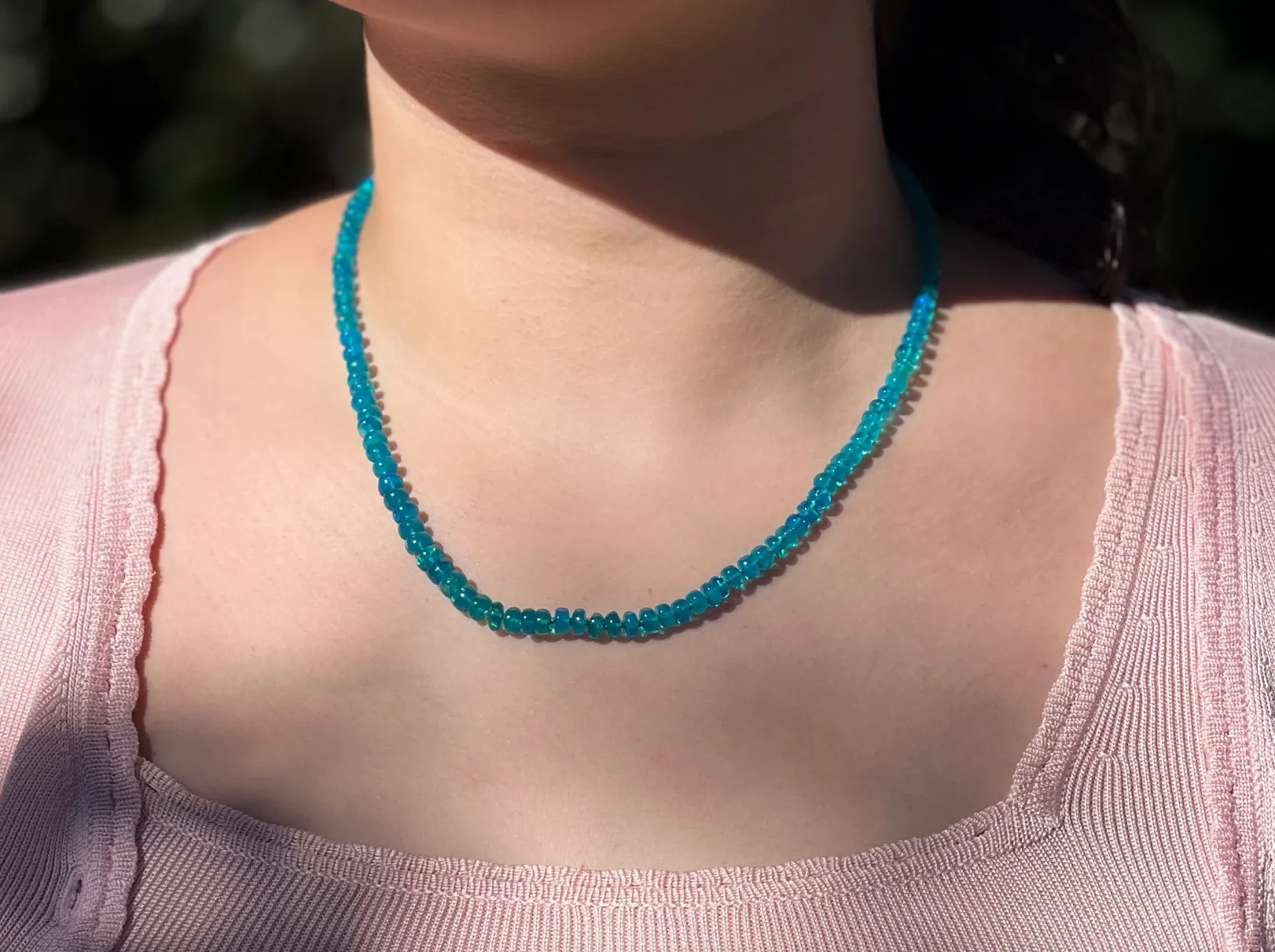 Blue Opal Necklace