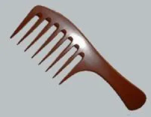Bone Jumbo Wooden Comb - Brown
