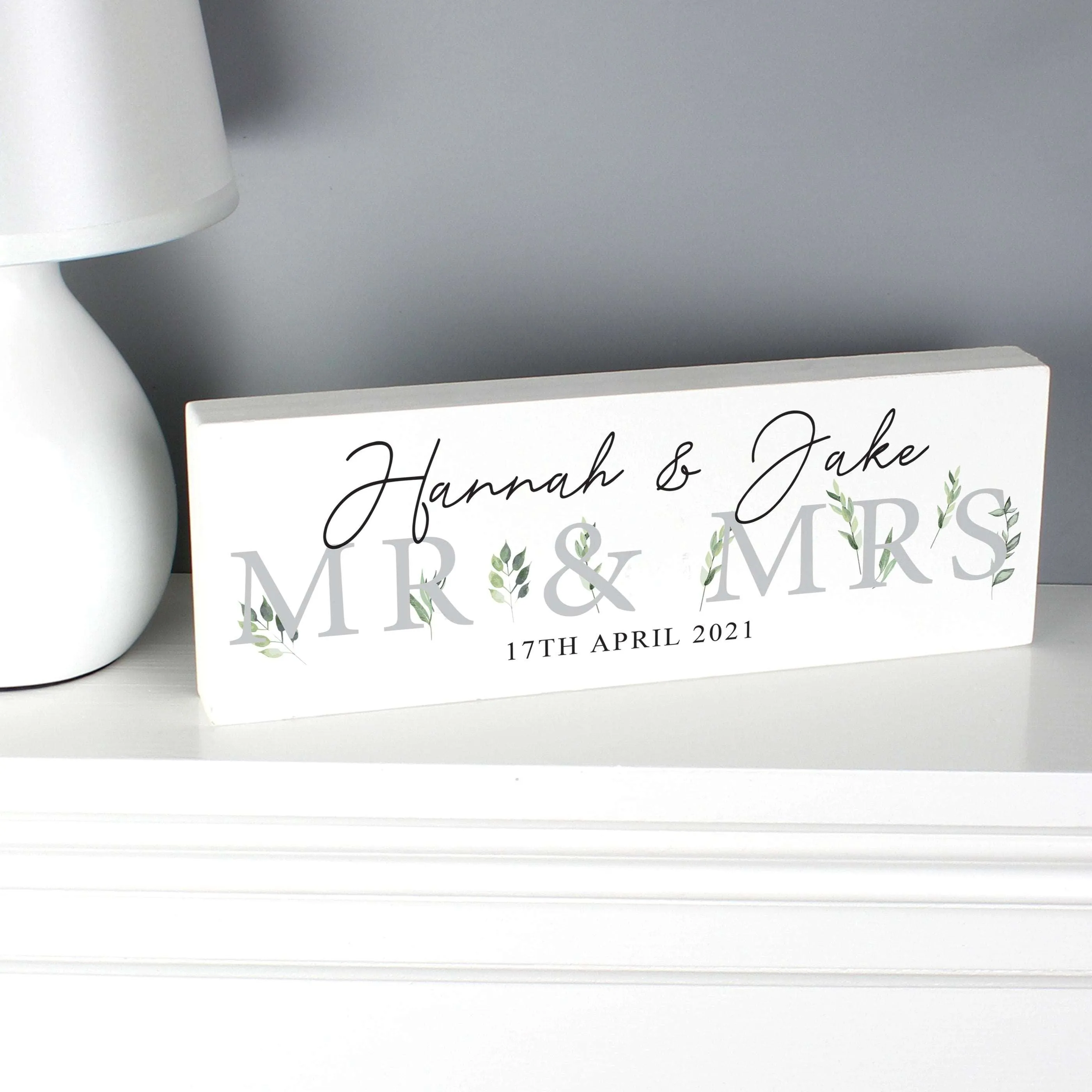 Botanical Wooden Block Sign