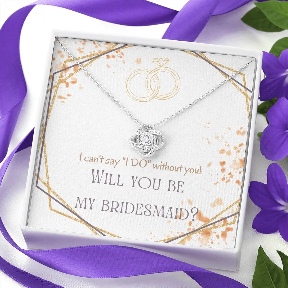 Bridesmaid Proposal Knot Necklace