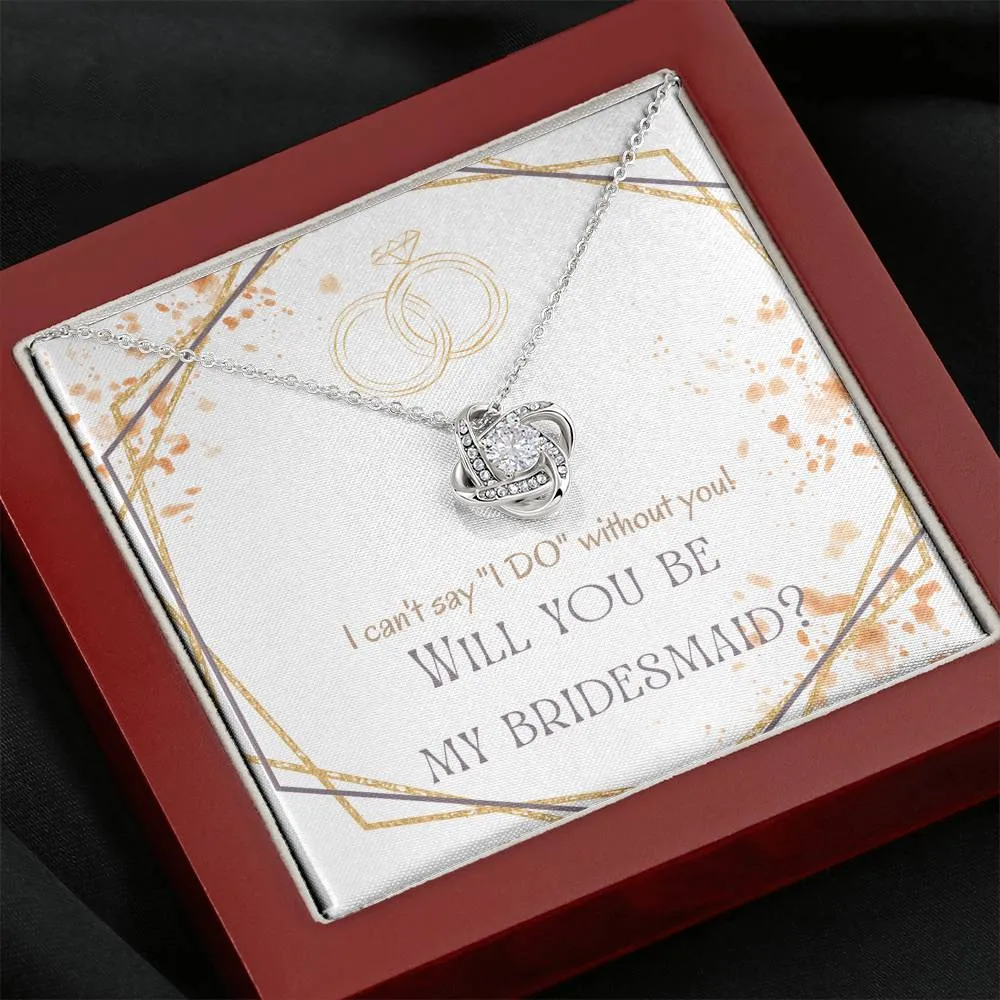 Bridesmaid Proposal Knot Necklace