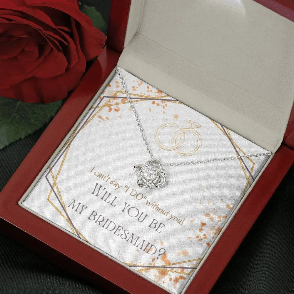 Bridesmaid Proposal Knot Necklace