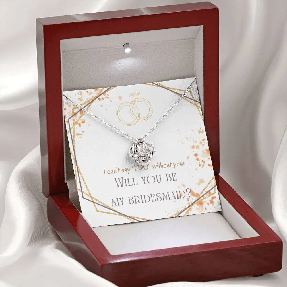 Bridesmaid Proposal Knot Necklace