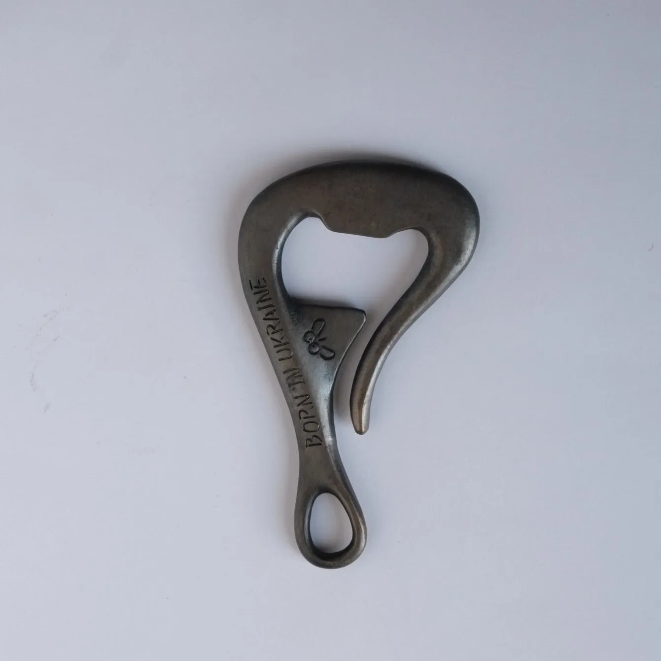BRONZE BOTTLE OPENER KEYCHAIN / BLACK