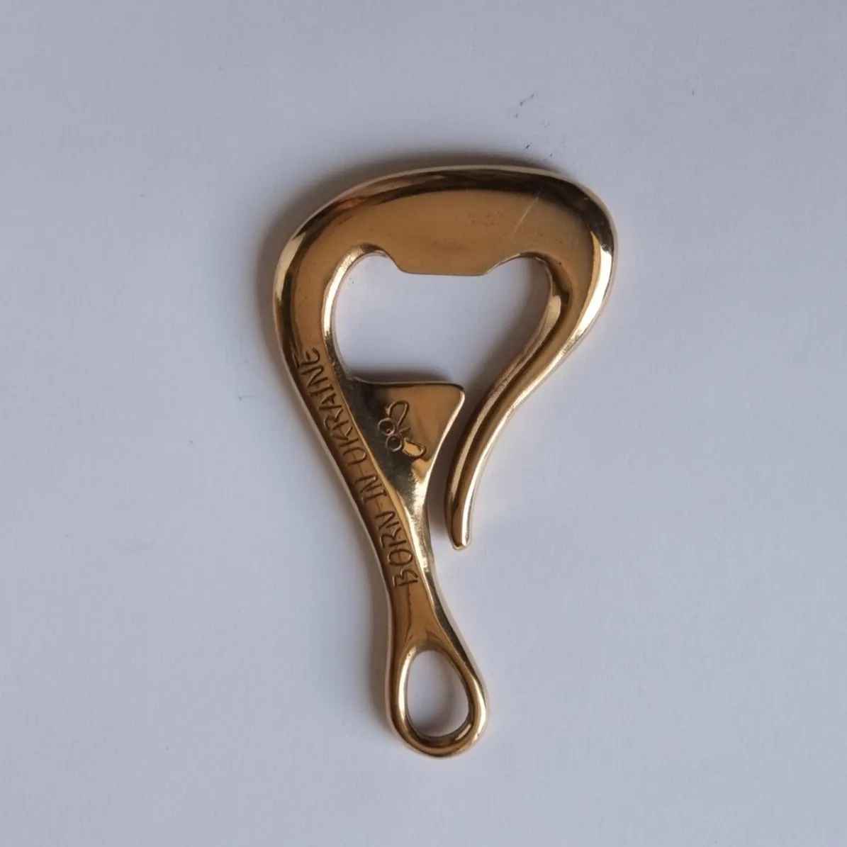 BRONZE BOTTLE OPENER KEYCHAIN / NATURAL