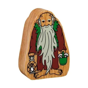 Brown and Green Hermit Figure