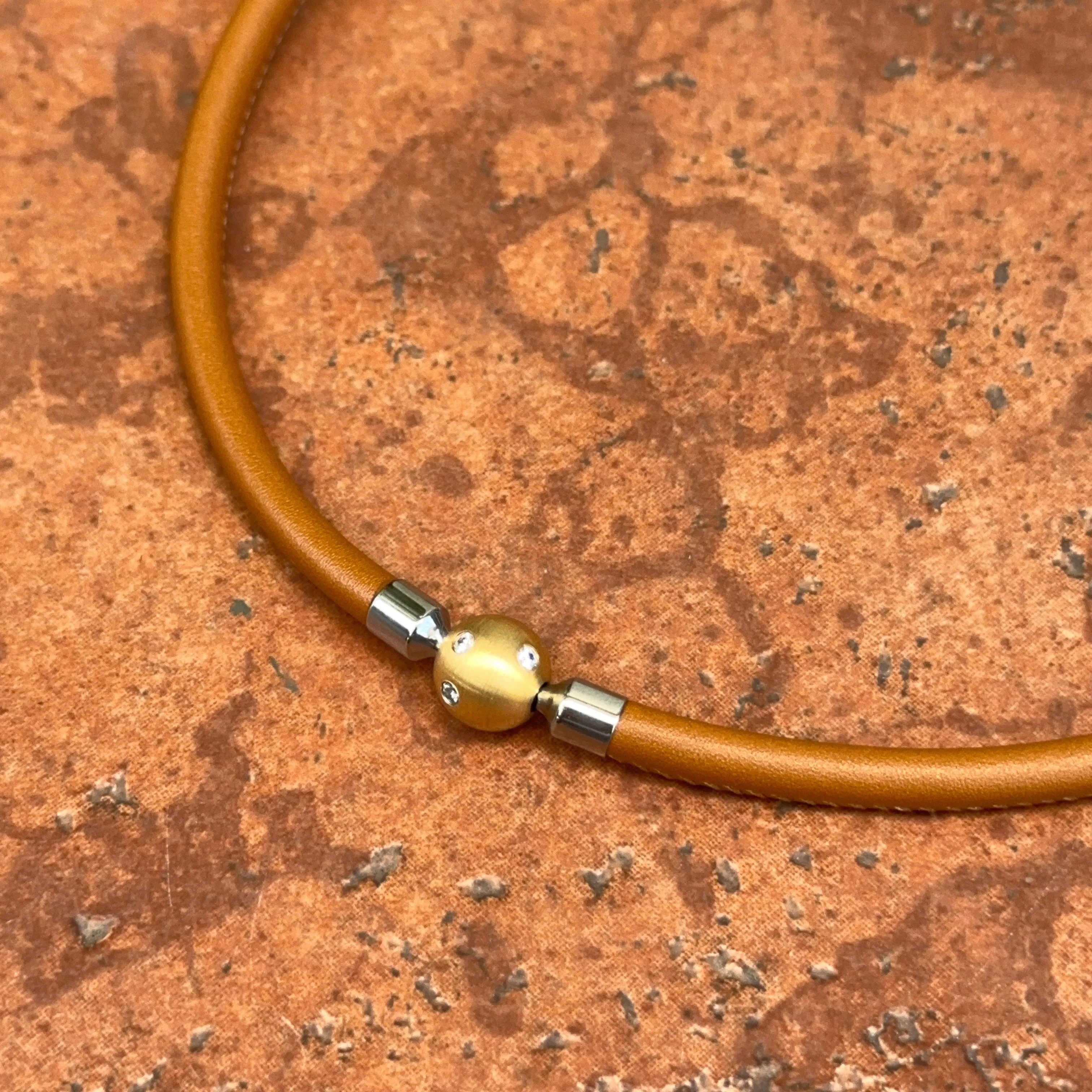 Brown Leather   Stainless Steel 5mm Cord Swap Necklace