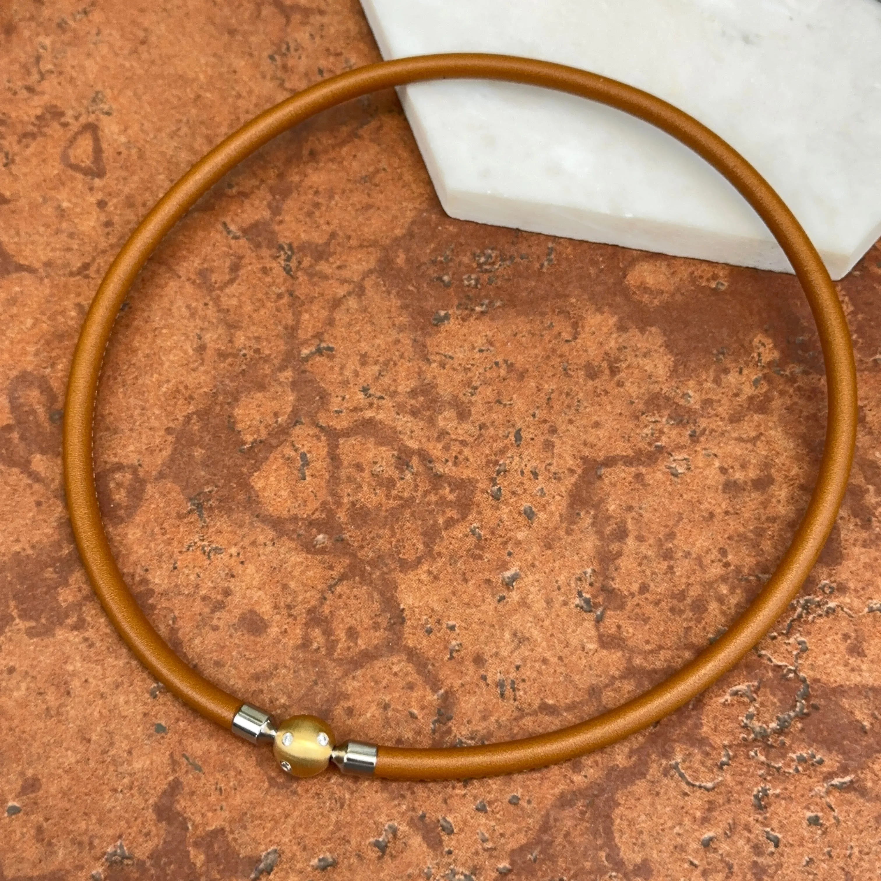Brown Leather   Stainless Steel 5mm Cord Swap Necklace