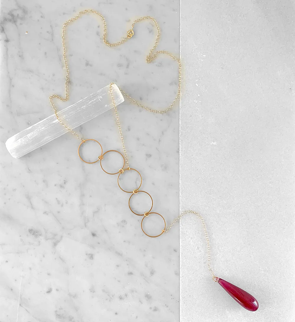 Bubble Lariat Necklace