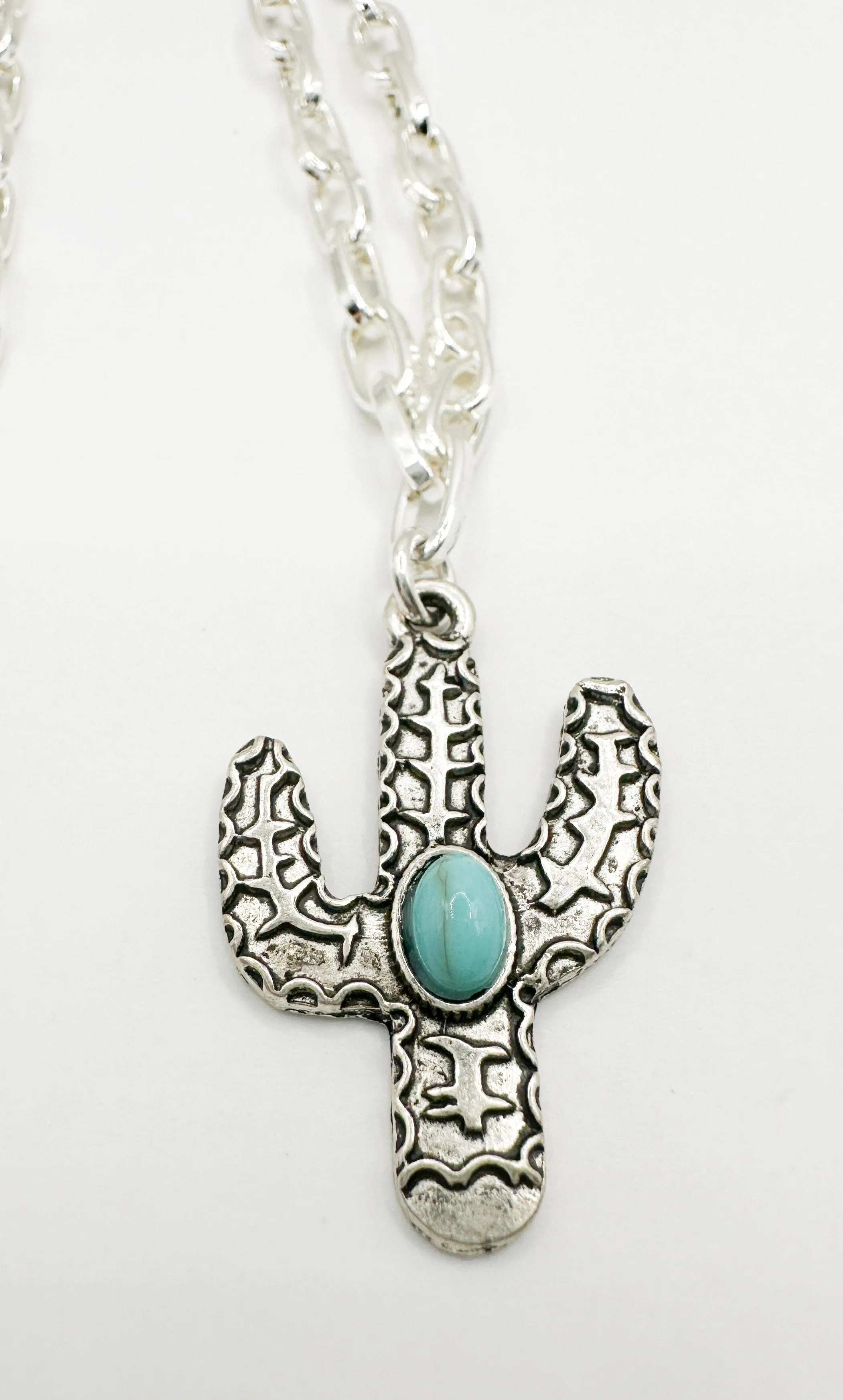 Cactus Pendant Necklace