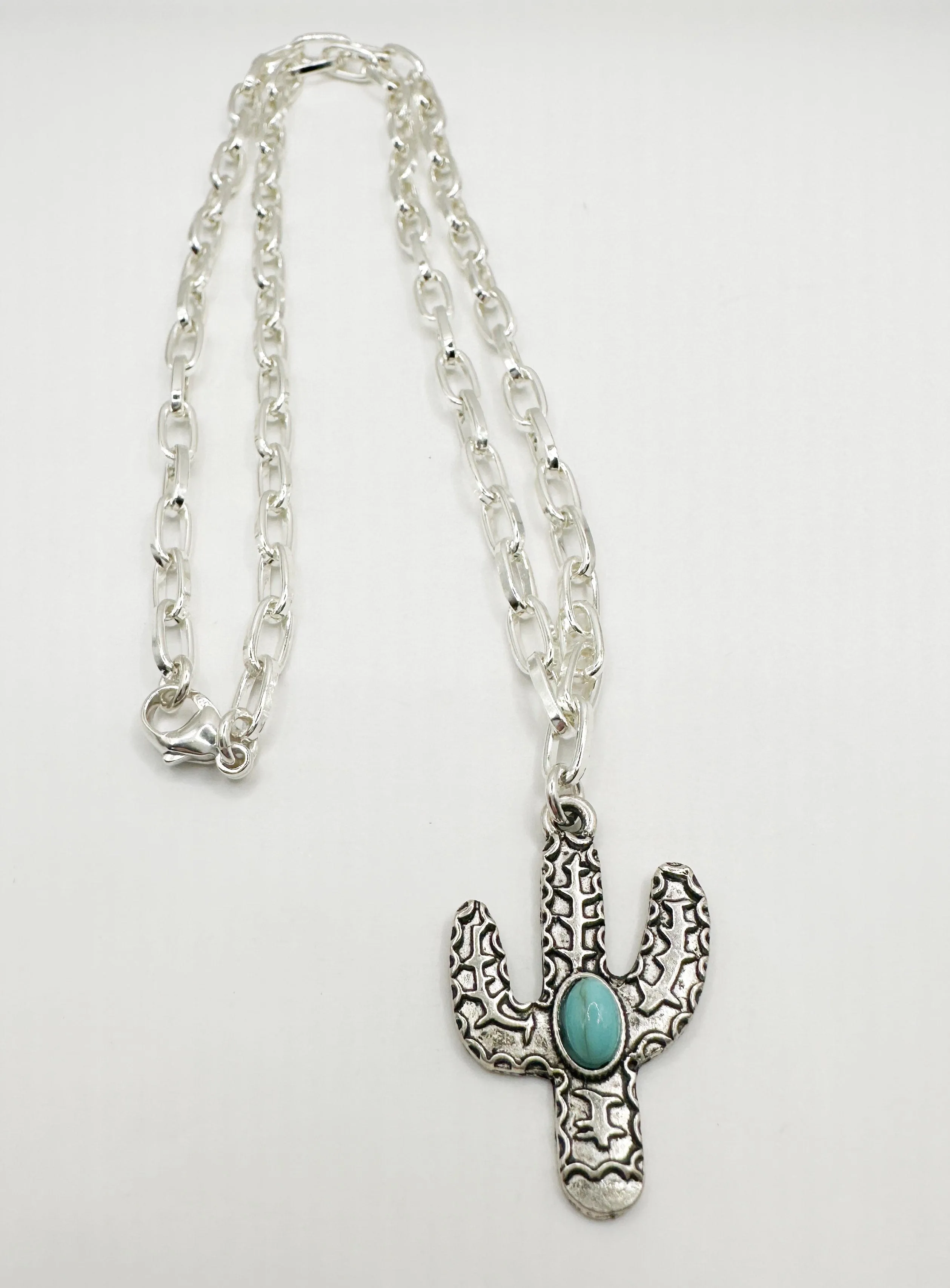 Cactus Pendant Necklace