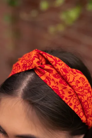 Carmen Orange Soft Knot Headband