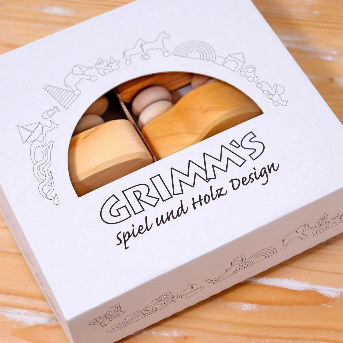 Cars Natural (6) - Grimm's Wooden Toys