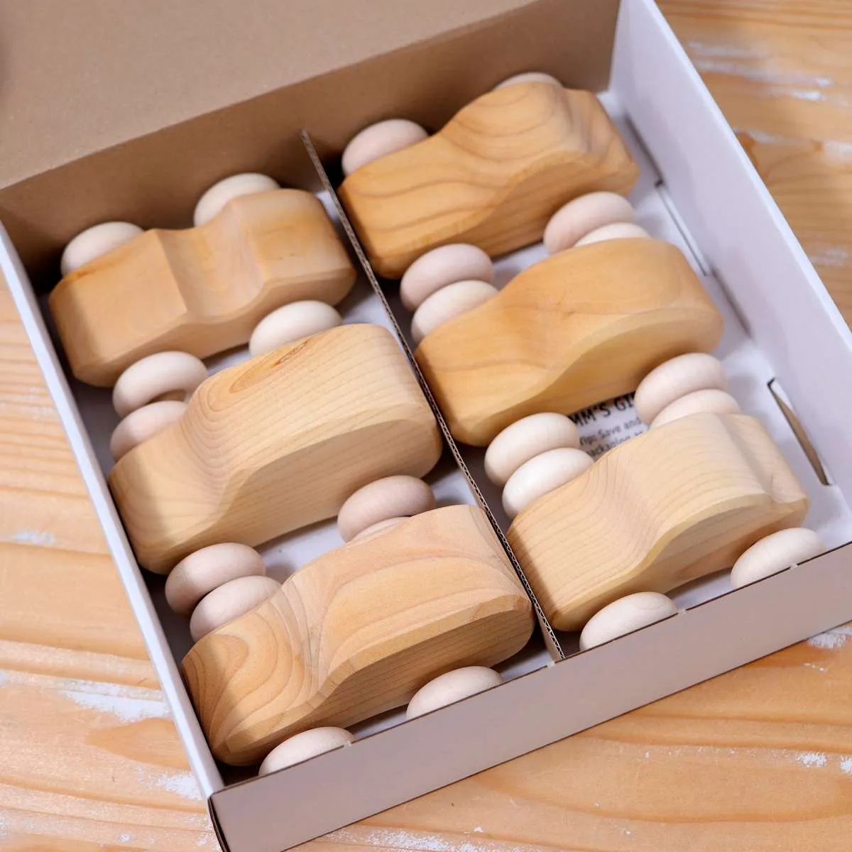Cars Natural (6) - Grimm's Wooden Toys