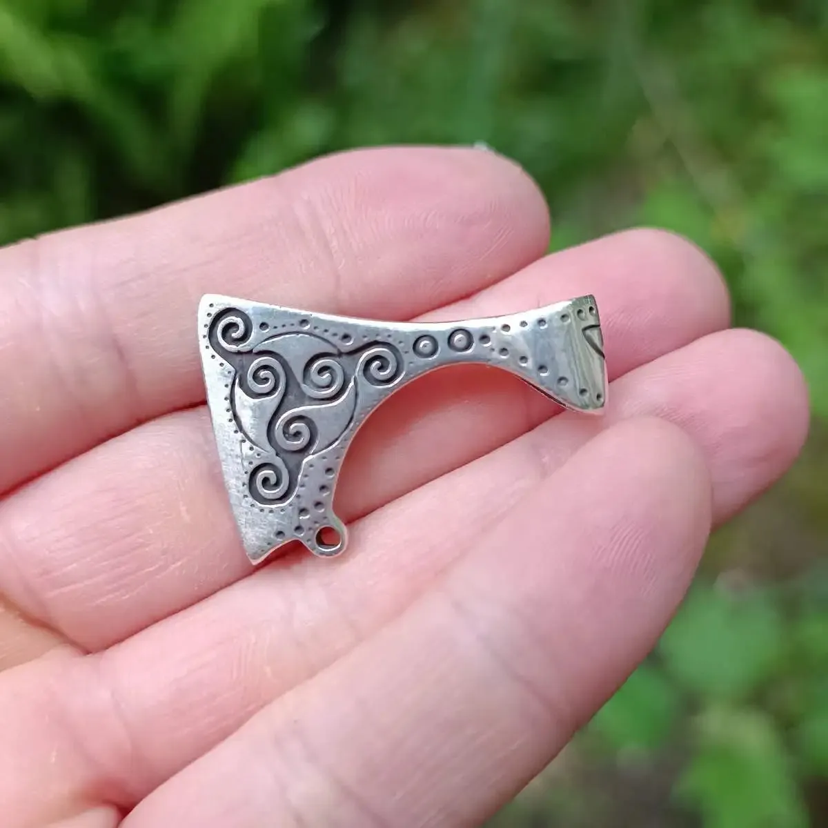 Celtic Axe silver pendant