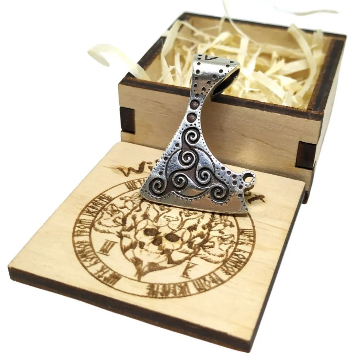 Celtic Axe silver pendant