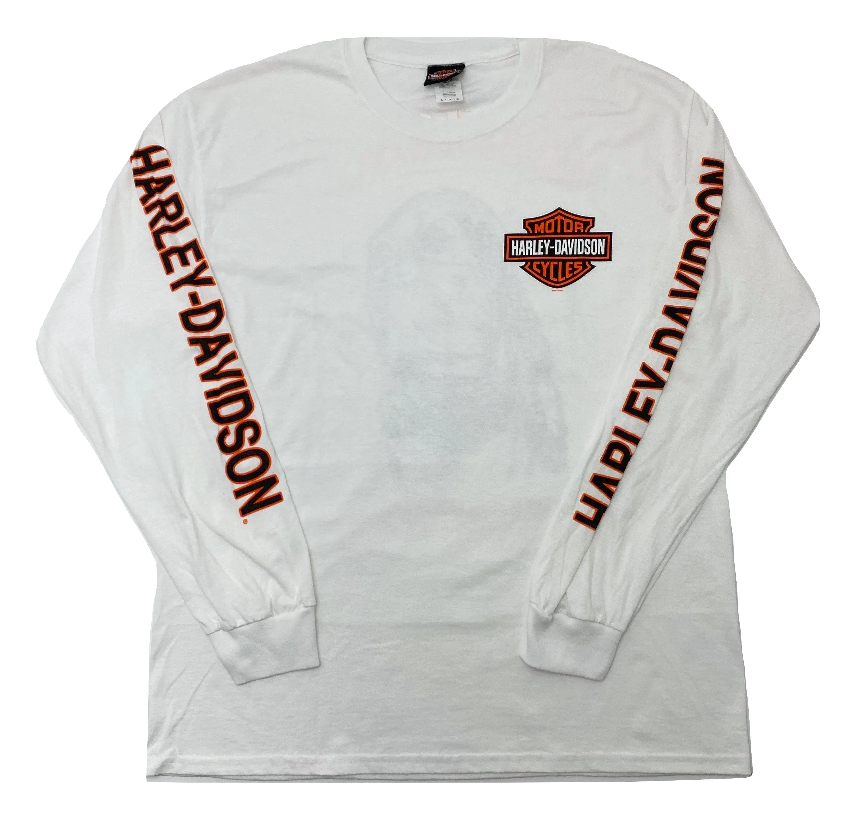 Chi-Town Harley-Davidson® Men's Bar & Shield Long Sleeve - White