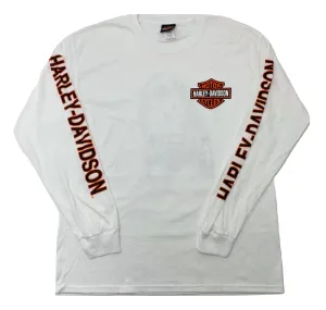 Chi-Town Harley-Davidson® Men's Bar & Shield Long Sleeve - White