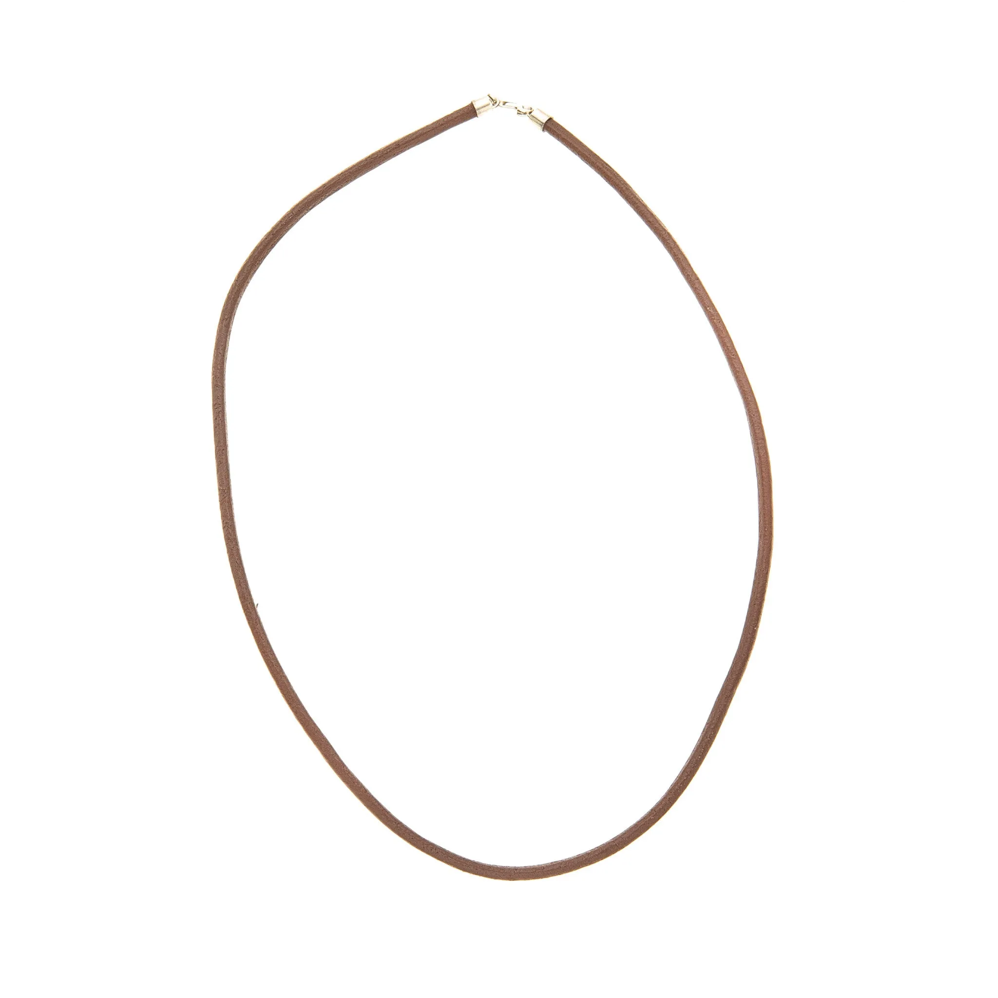 Chocolate Brown Leather Necklace
