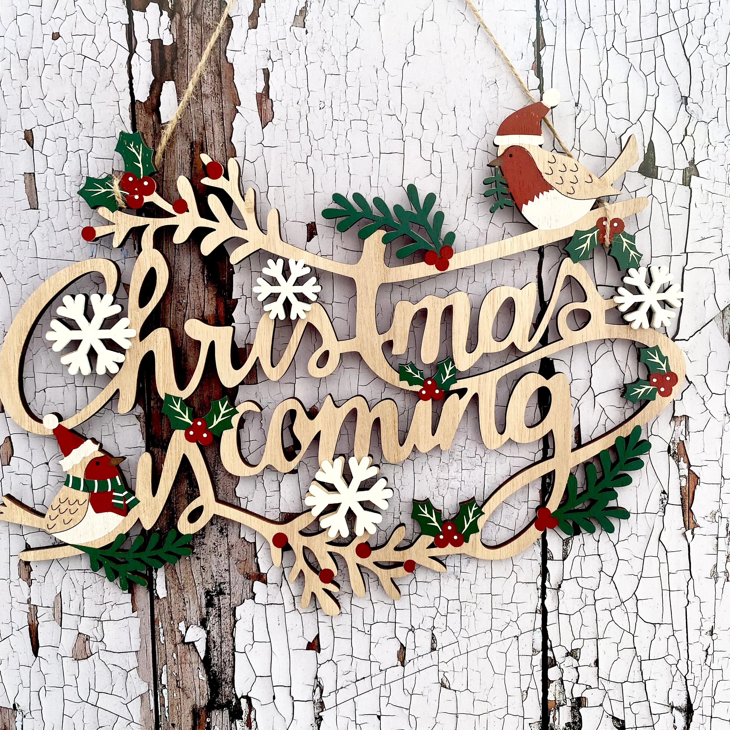 Christmas is Coming Hanging Sign