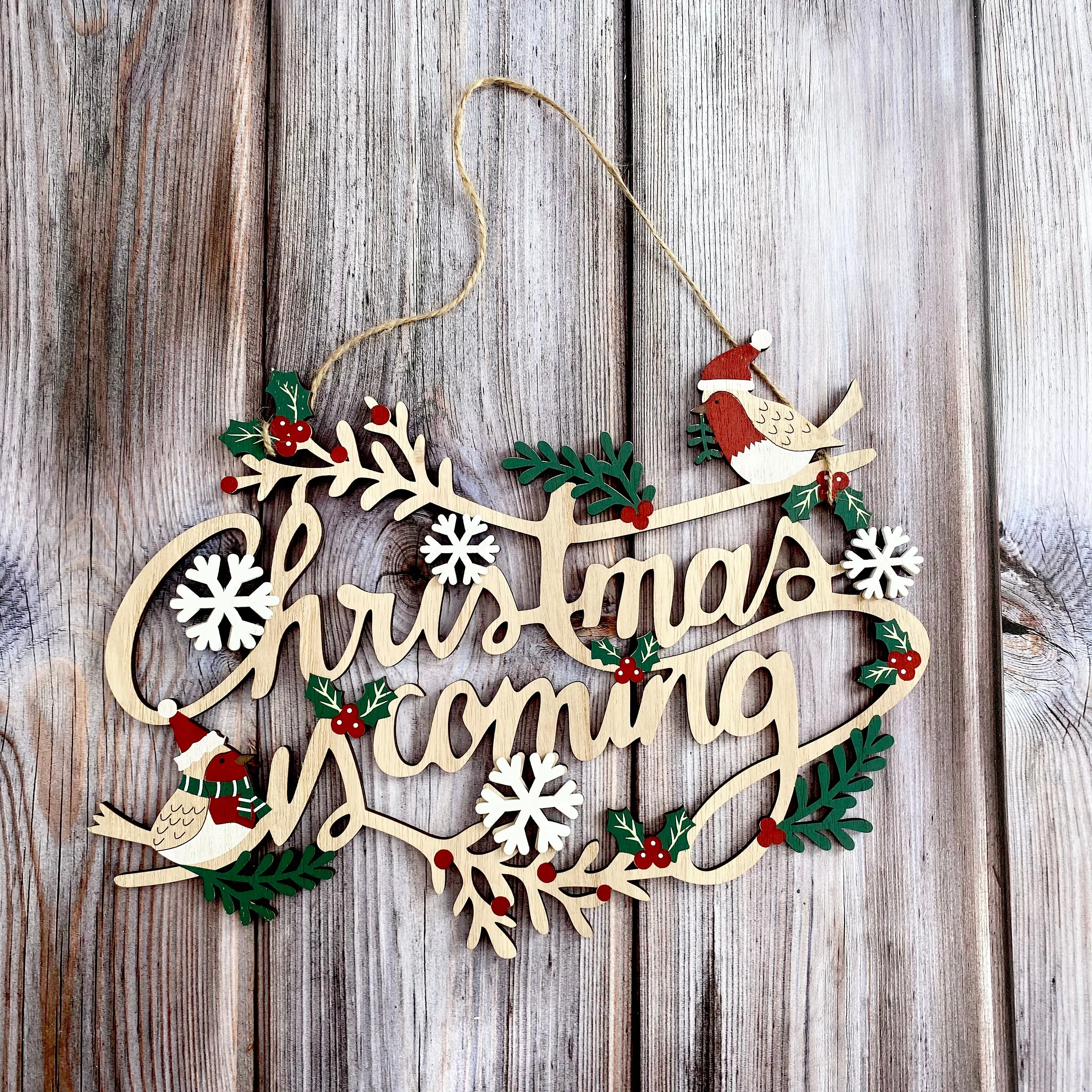Christmas is Coming Hanging Sign