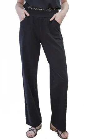Comfy Cotton Black Pants Style 7494