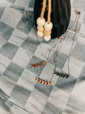 Coral Arrow Necklace