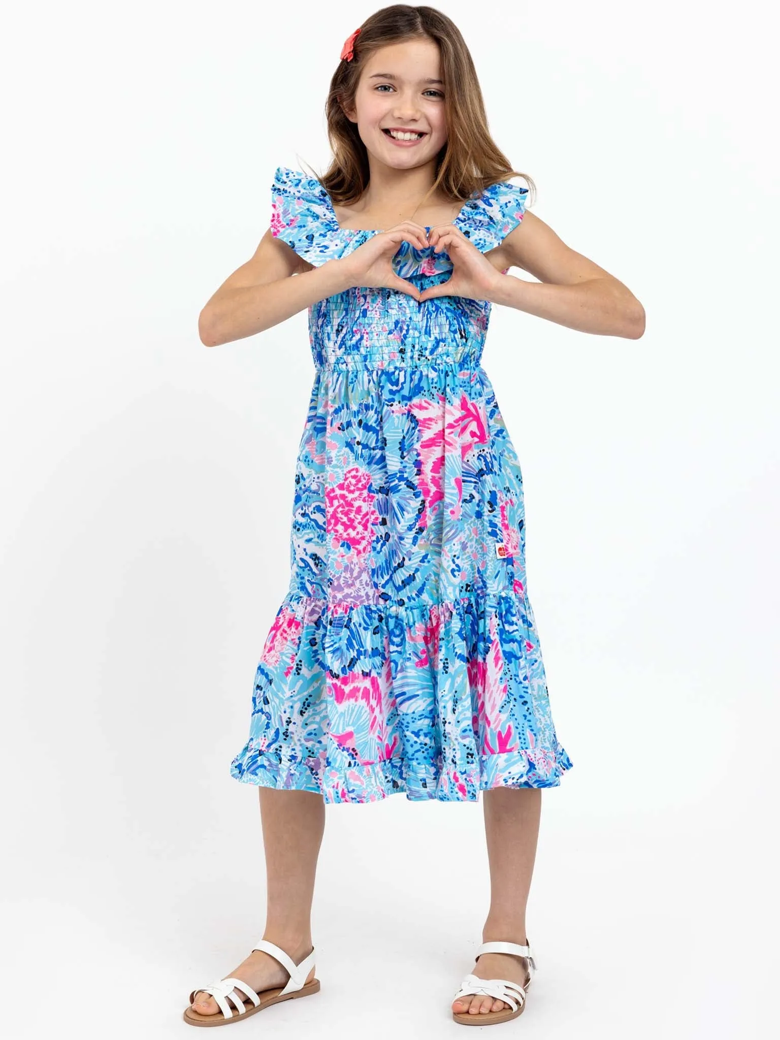 Coral Reef Garden Party Dress