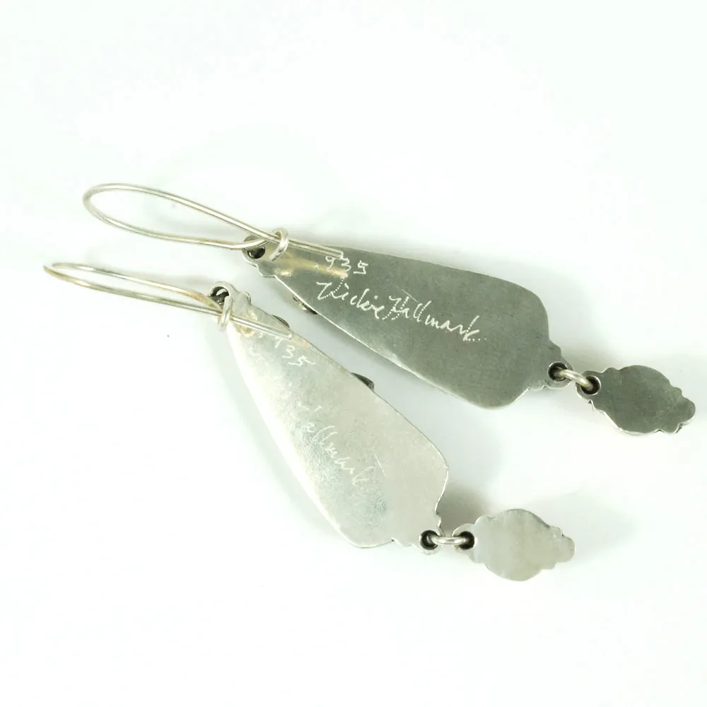 Coral Trumpet Vine Earrings