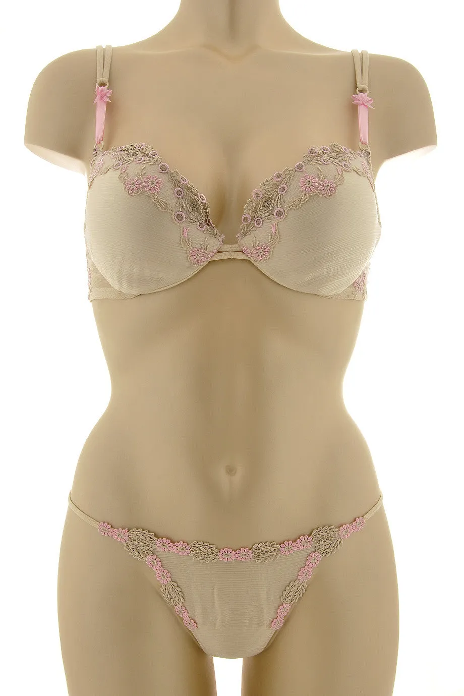 COTTON CLUB SABBIA Floral Silk Thong