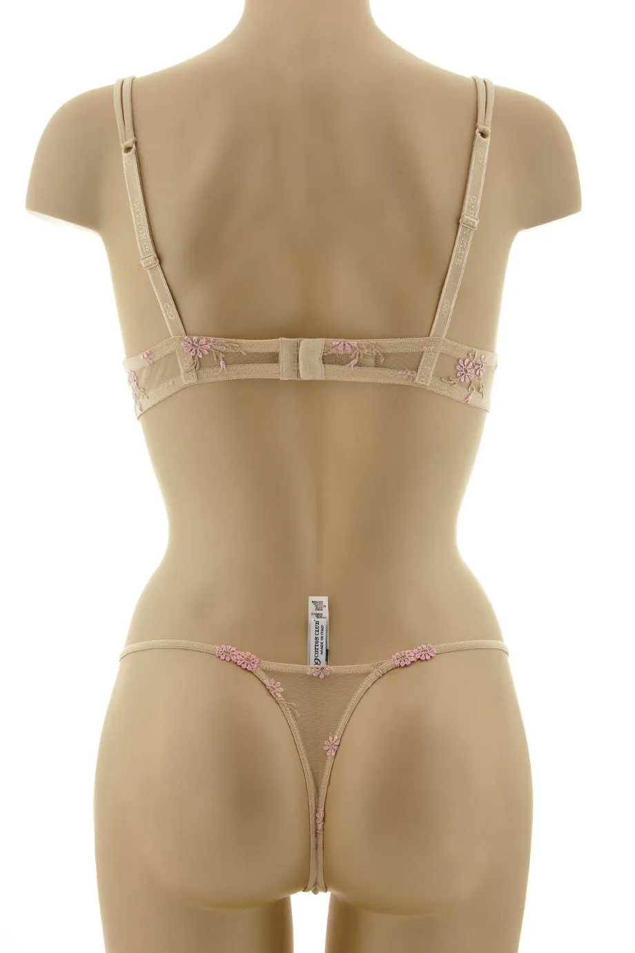 COTTON CLUB SABBIA Floral Silk Thong