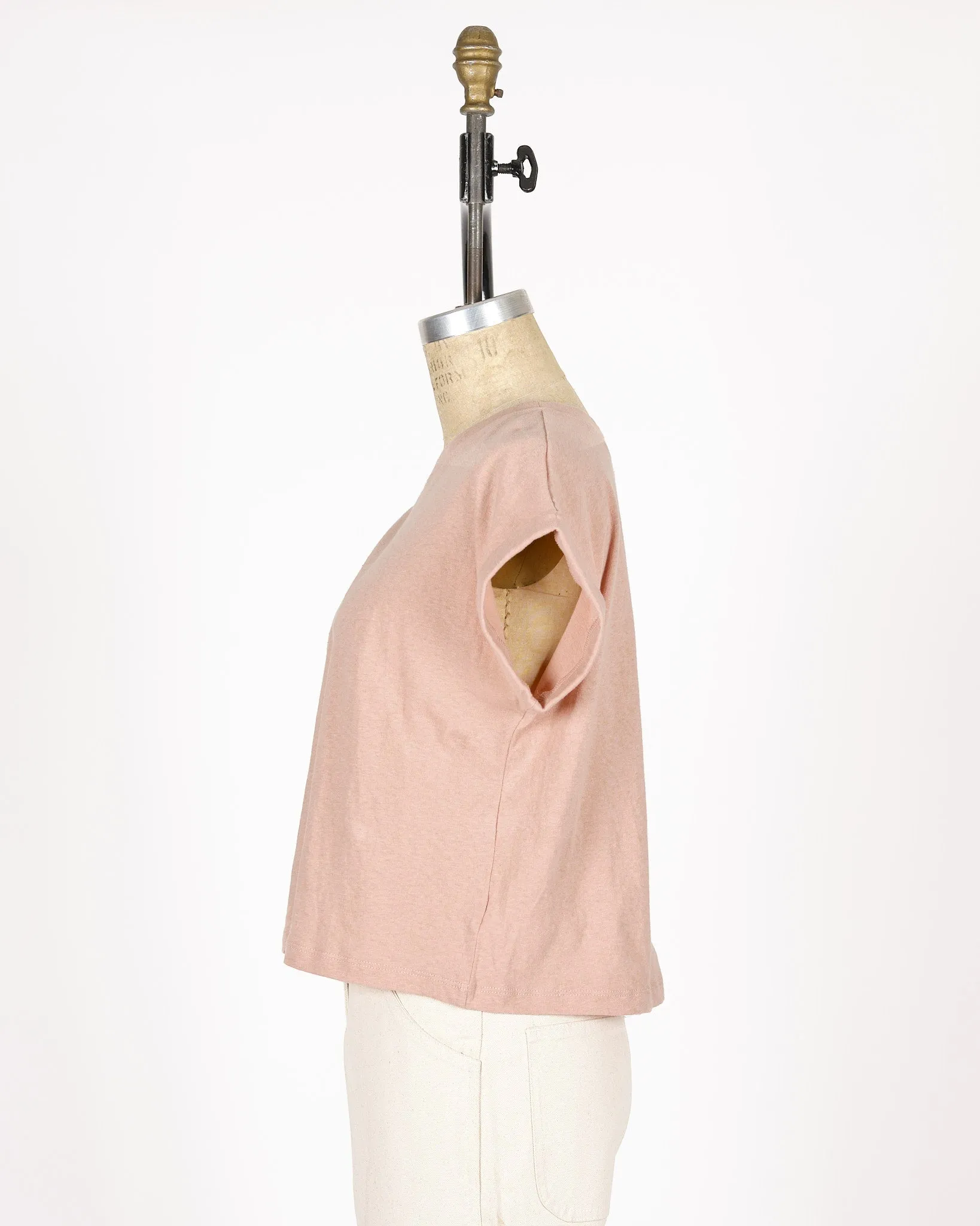 Cotton Rolled-sleeve Tee