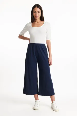 Cropped Wide Leg Trousers