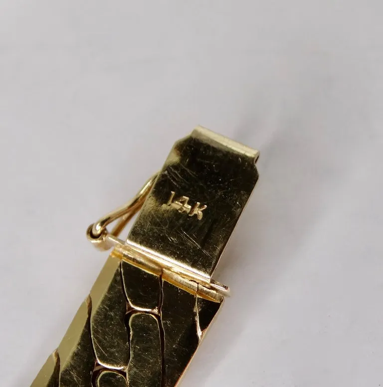 Cuban Diamond 14k Gold Link Necklace