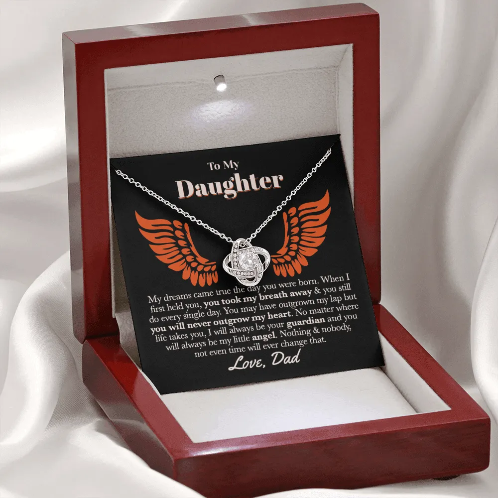 Dad Daughter Guardian Angel Necklace