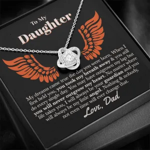 Dad Daughter Guardian Angel Necklace