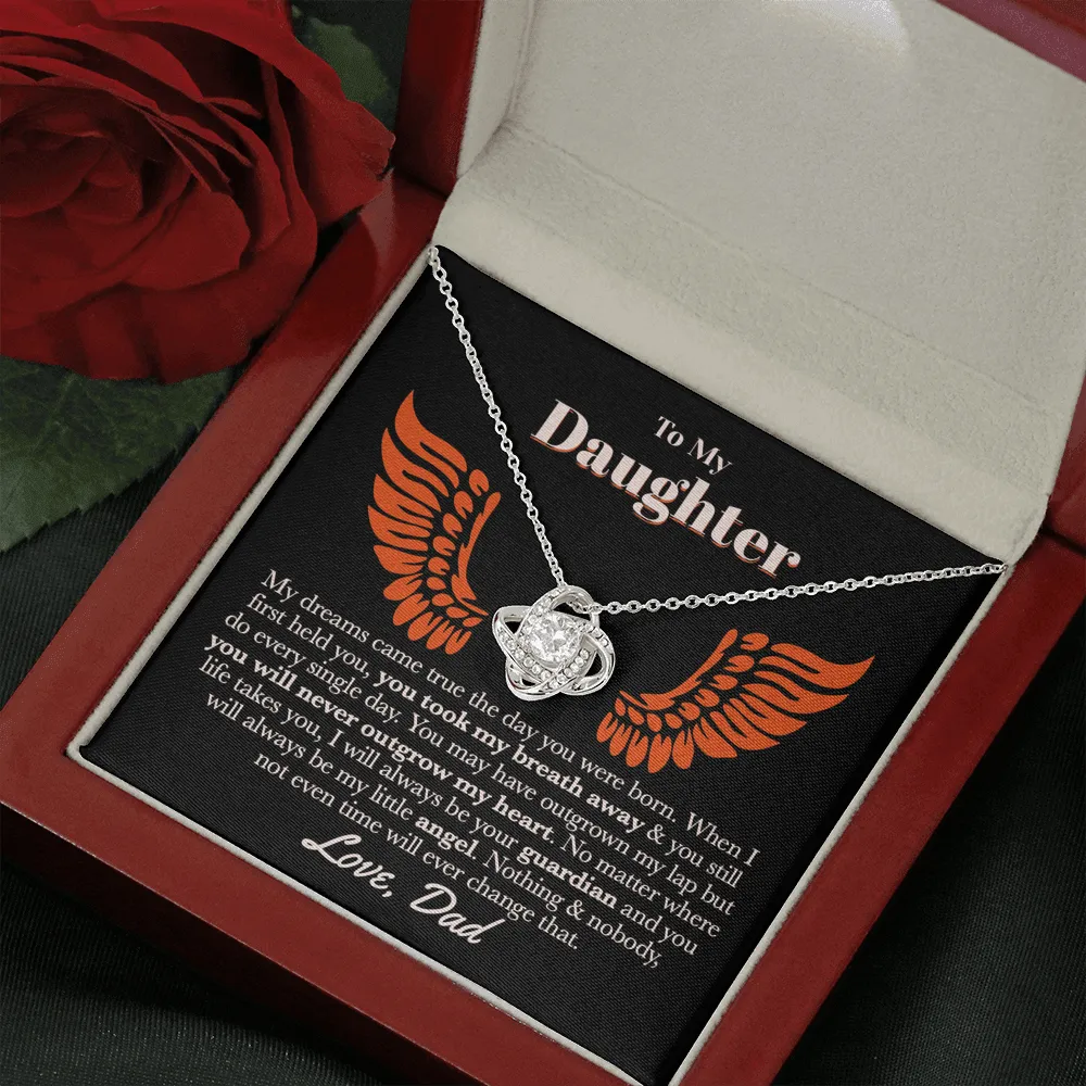 Dad Daughter Guardian Angel Necklace