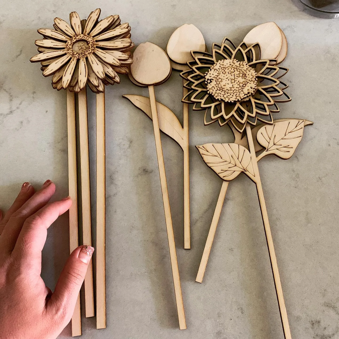 DIY Wooden Flowers
