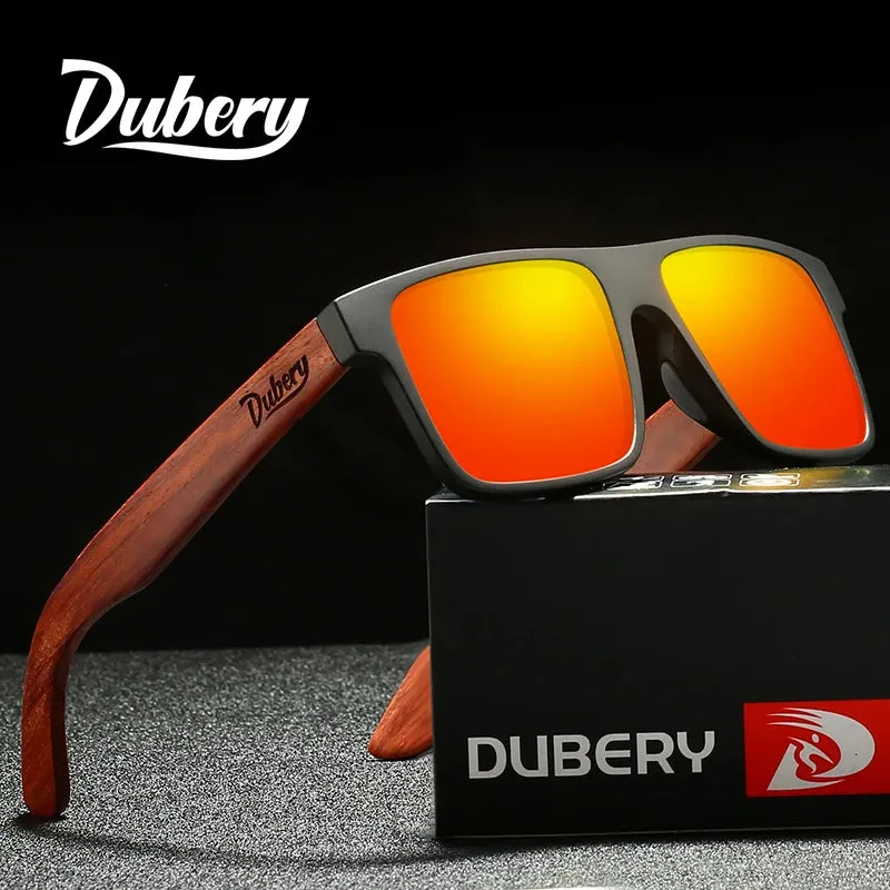 DUBERY Natural Wooden Unisex Polarized Sunglasses With UV-400
