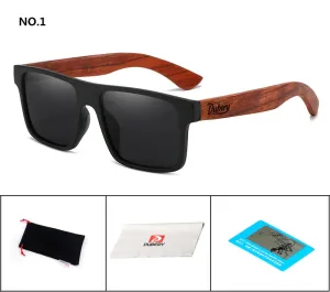 DUBERY Natural Wooden Unisex Polarized Sunglasses With UV-400