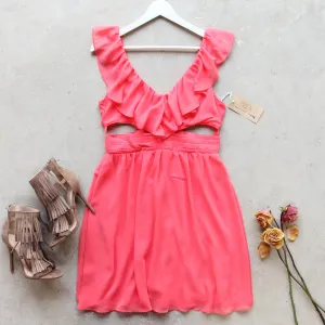 Dust & Bloom Dress in Coral