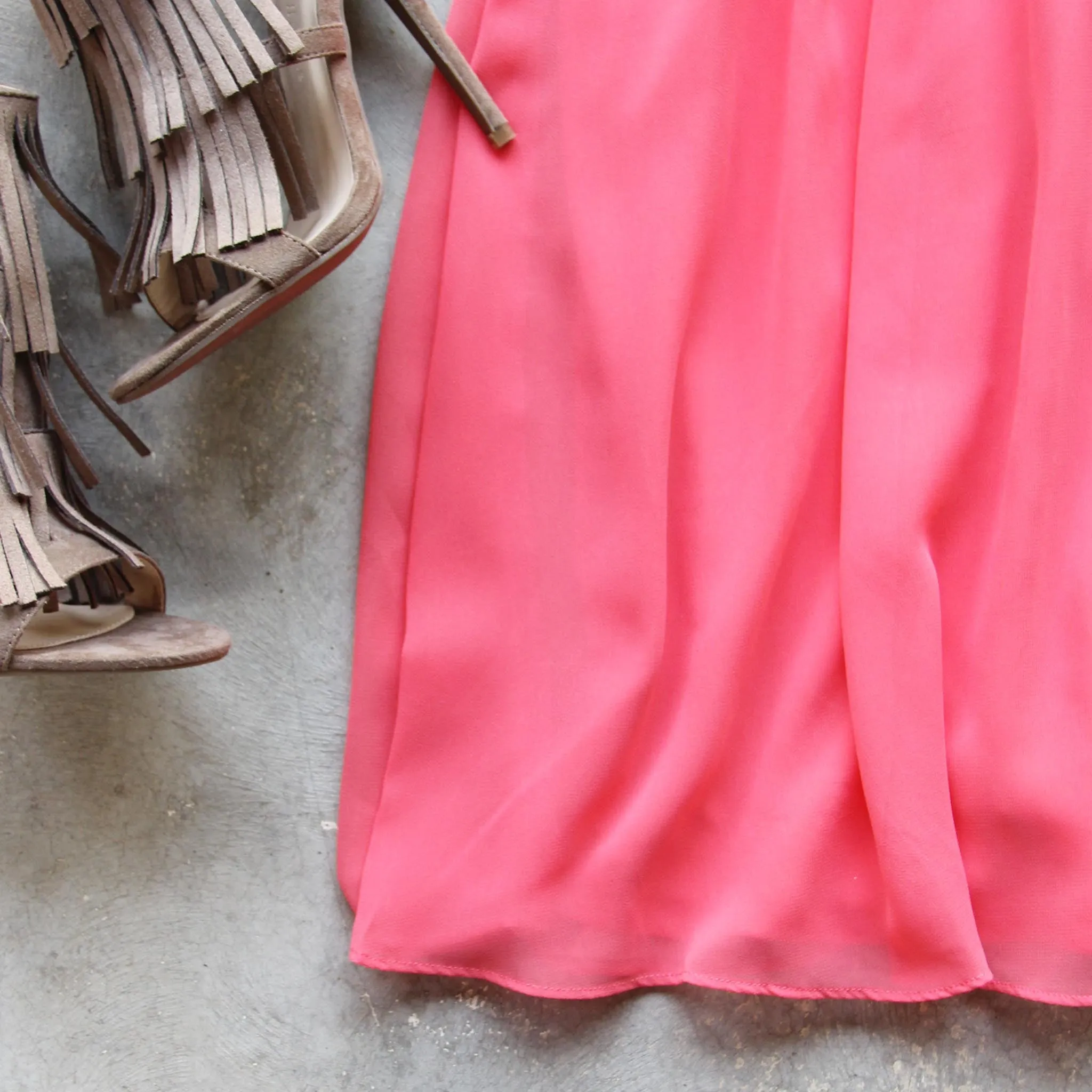 Dust & Bloom Dress in Coral
