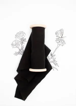 Ebony Habotai Silk Ribbon