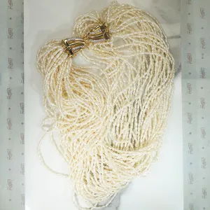 Effervescent Multi Strand Pearl Necklace with Gold & Diamond Clasp