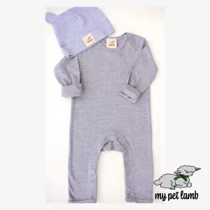 Elephant Grey Cotton Romper Suit