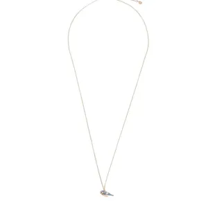 Enamel Blue Tit Long Necklace