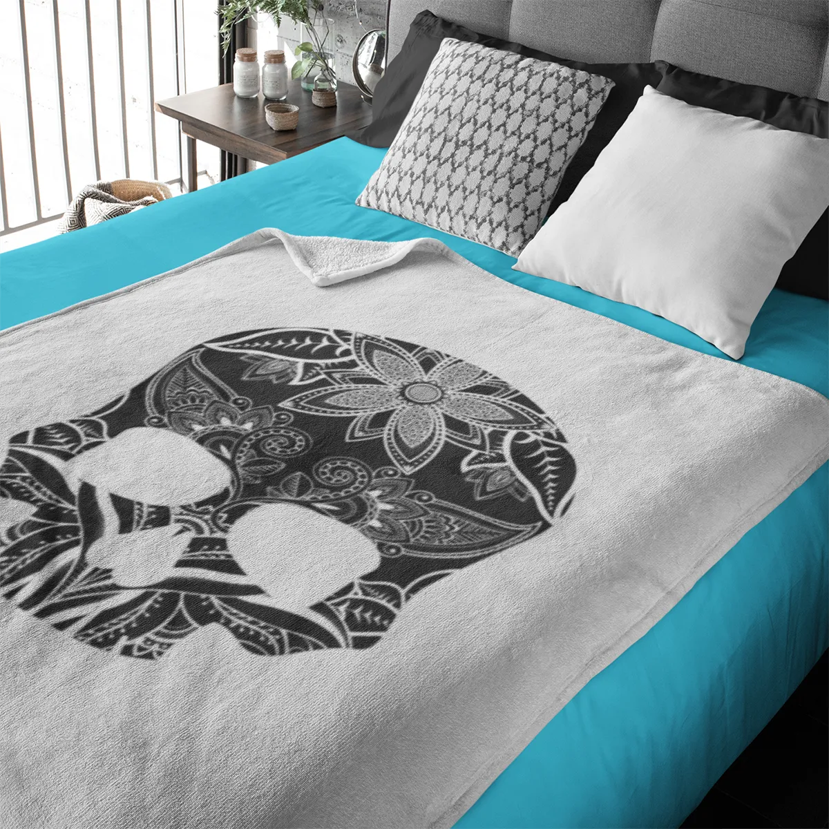 Enchanted Voodoo Skull Throw Blanket