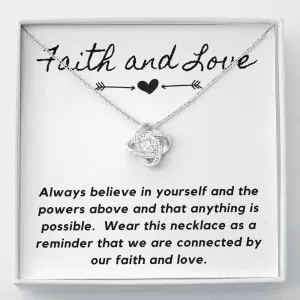 Faith and Love-Love Knot Necklace